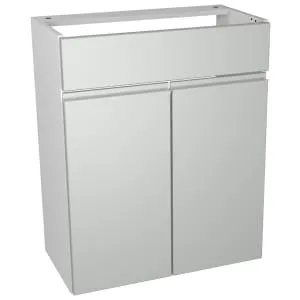 Wickes Hertford Gloss Grey Vanity Unit - 600 x 735mm