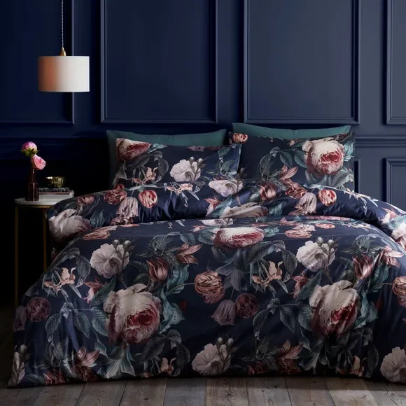 Beatrix Floral Velvet Duvet Cover & Pillowcase Set