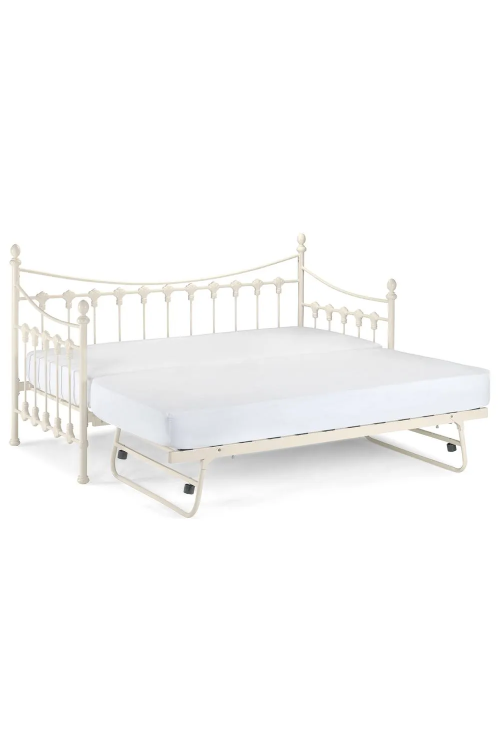 Julian Bowen Versailles Single Ivory Metal Daybed with Underbed Trundle 4