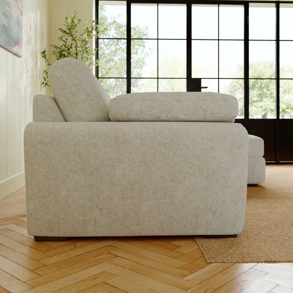 Milton Soft Chenille Corner Chaise Sofa 3