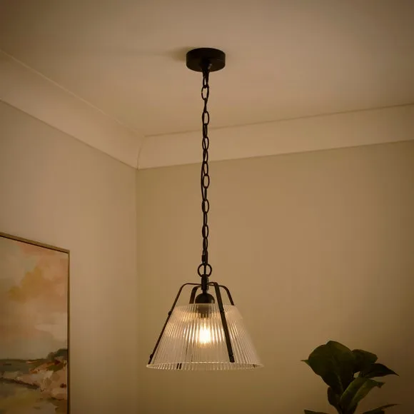 Luca Ribbed Adjustable Pendant Light 2