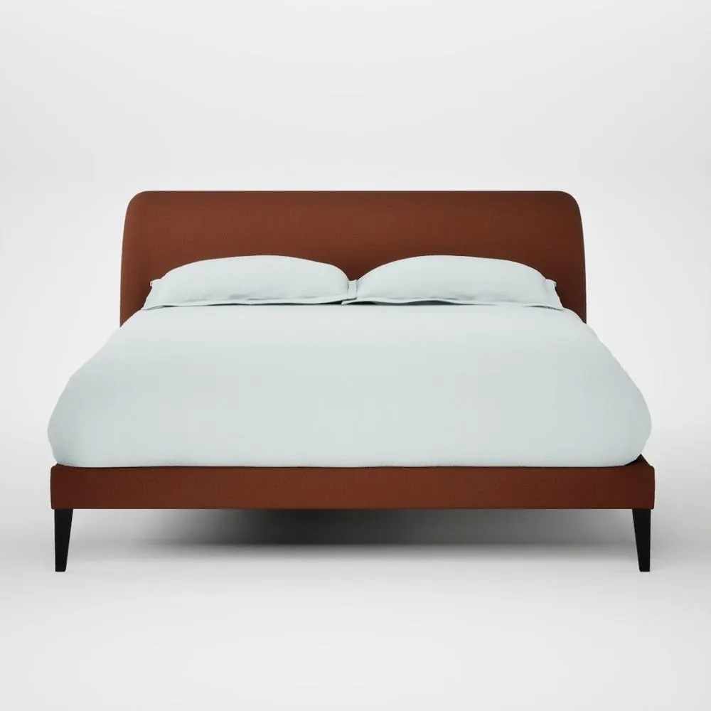 Heal's Wallis Bed King Smart Cotton Linen Rust Black Feet