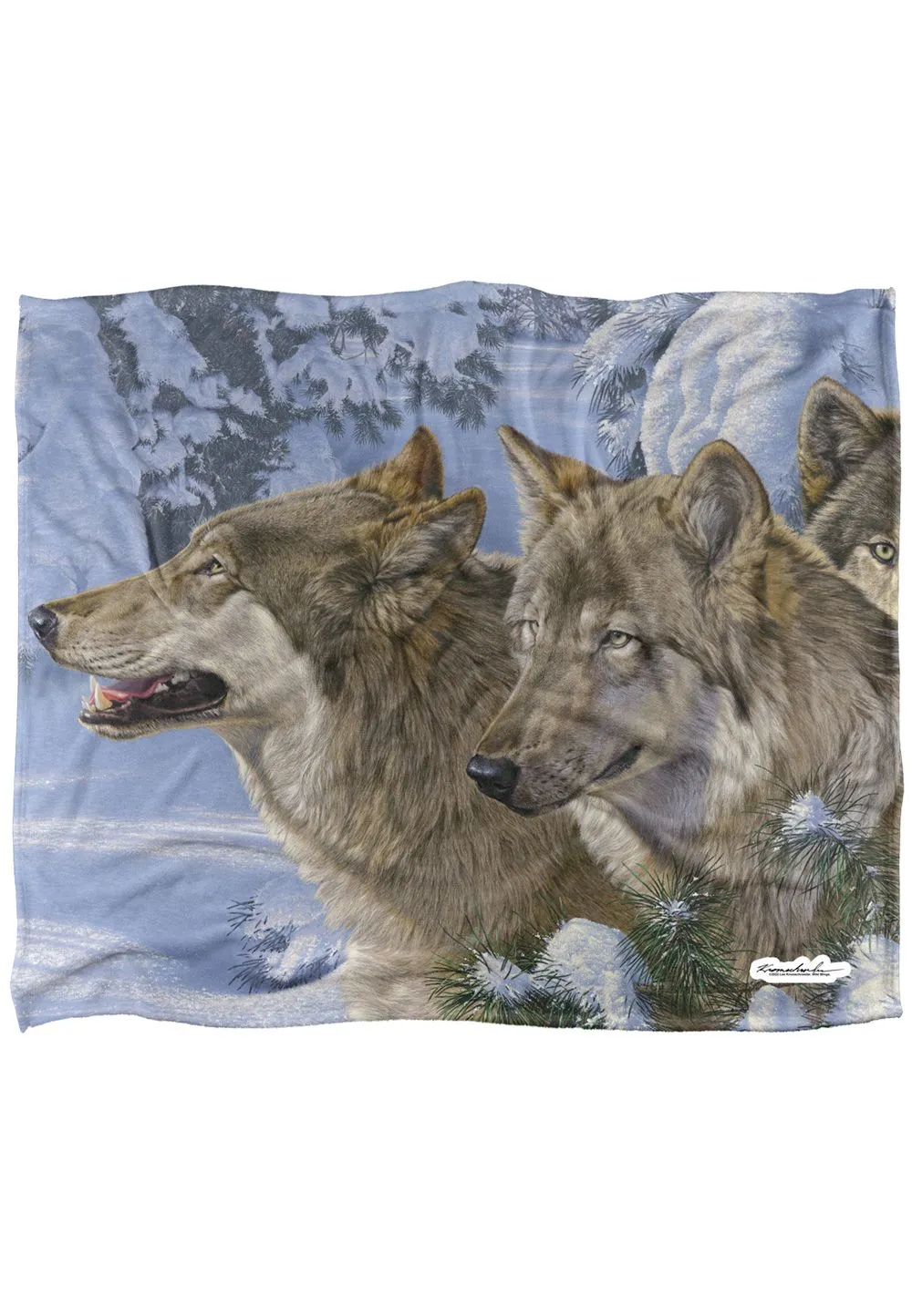 Wild Wings Winters Warmth 2 Silky Touch Super Soft Throw Blanket 152 X 127 cm in White