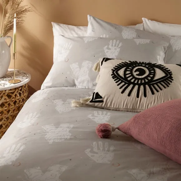 Furn. Be Kind Grey Duvet Cover & Pillowcase Set 4
