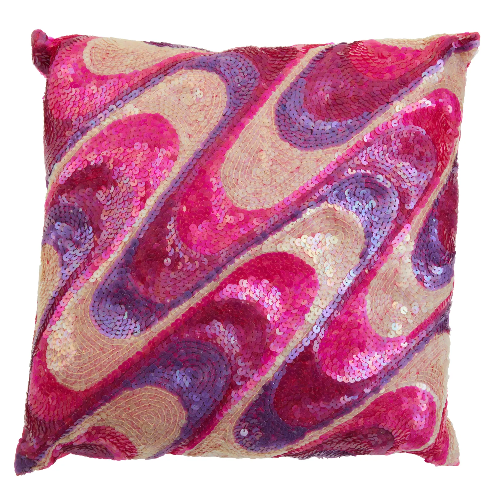 Orsina Diva Sequins Cushion in Pink