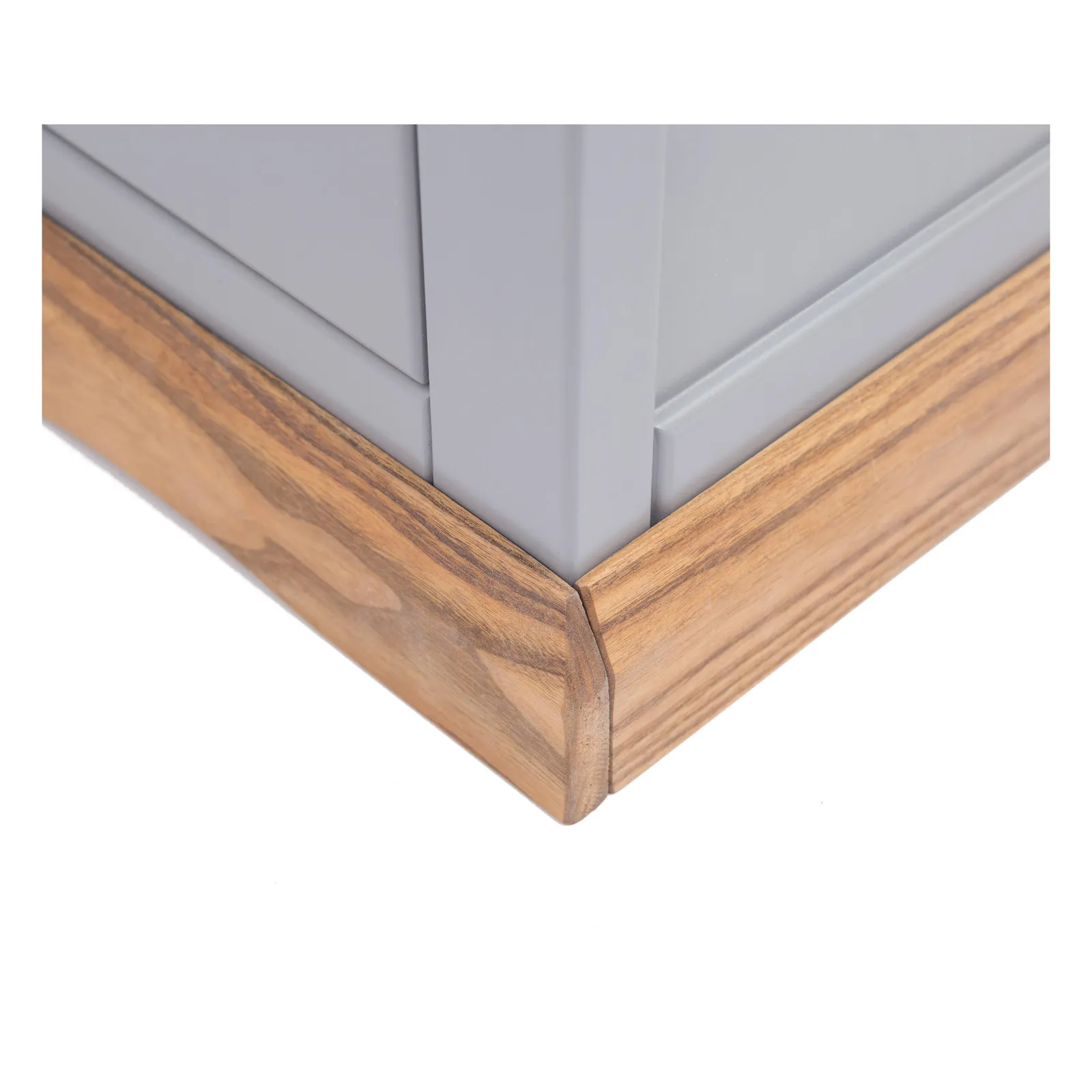 Cabinet Bits Bookcase with plinth 90x90x30cm in Grey 4