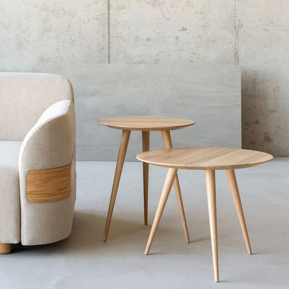 Gazzda Arp Side Table Dia 45cm Dark Olive Linoleum 4