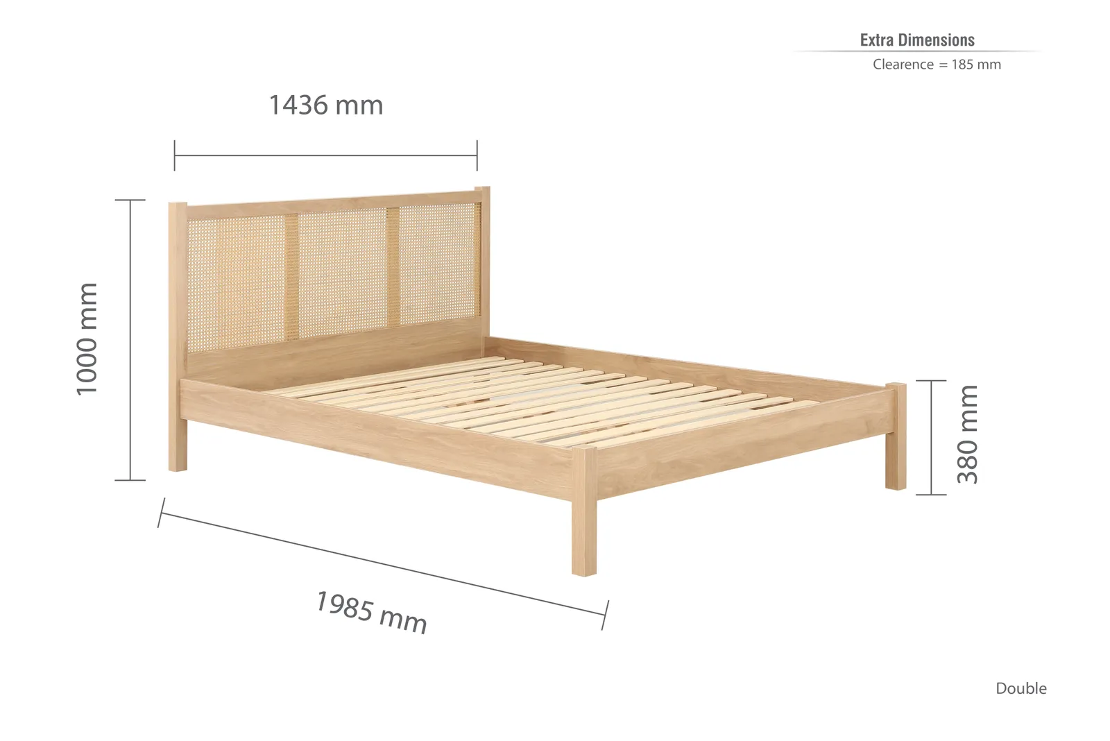 Birlea Rattan Bed Frame Croxley in Natural 6