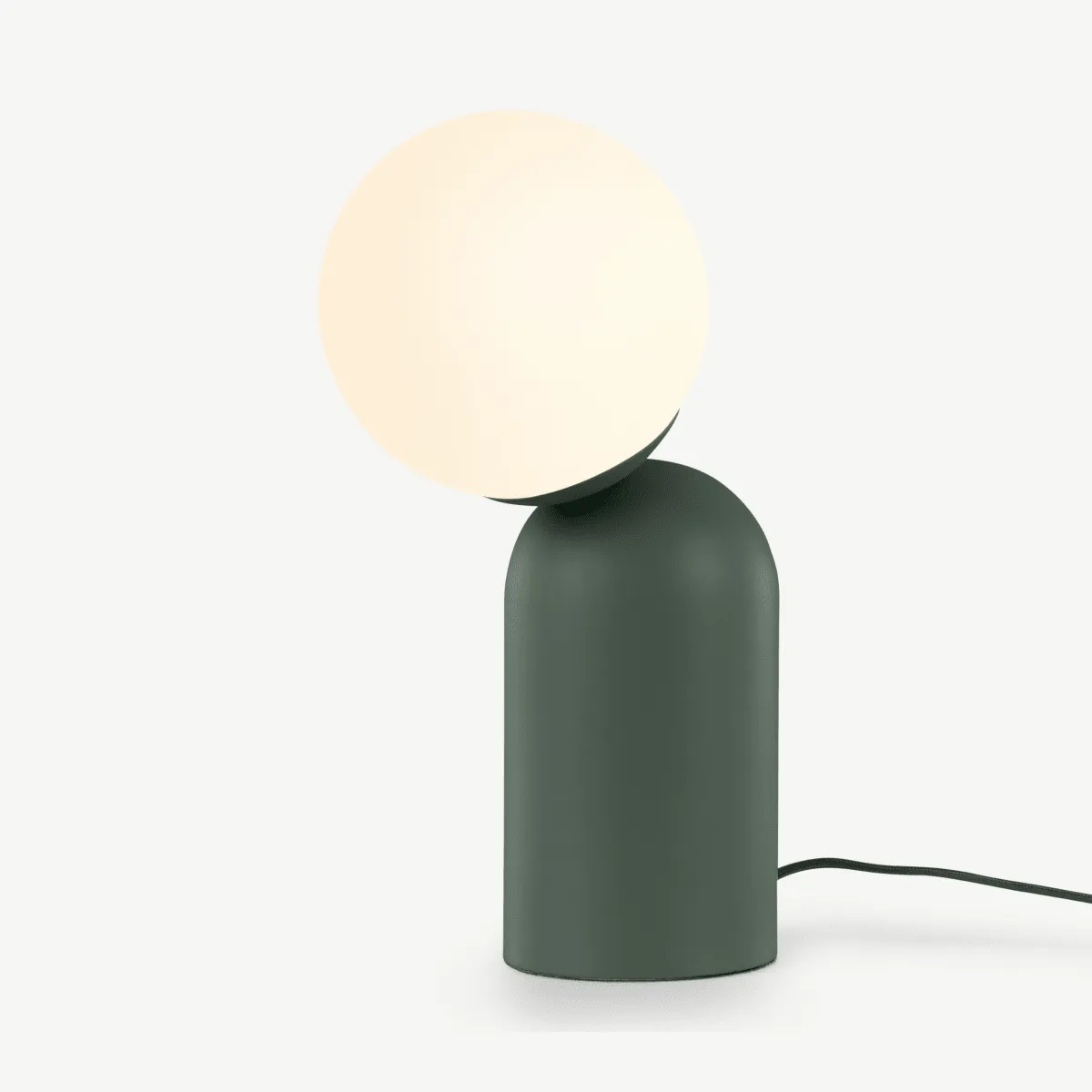 Vetro Table Lamp, Peacock Green and Opal Glass