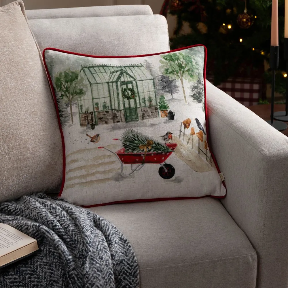 Evans Lichfield Winter Garden Printed Cushion