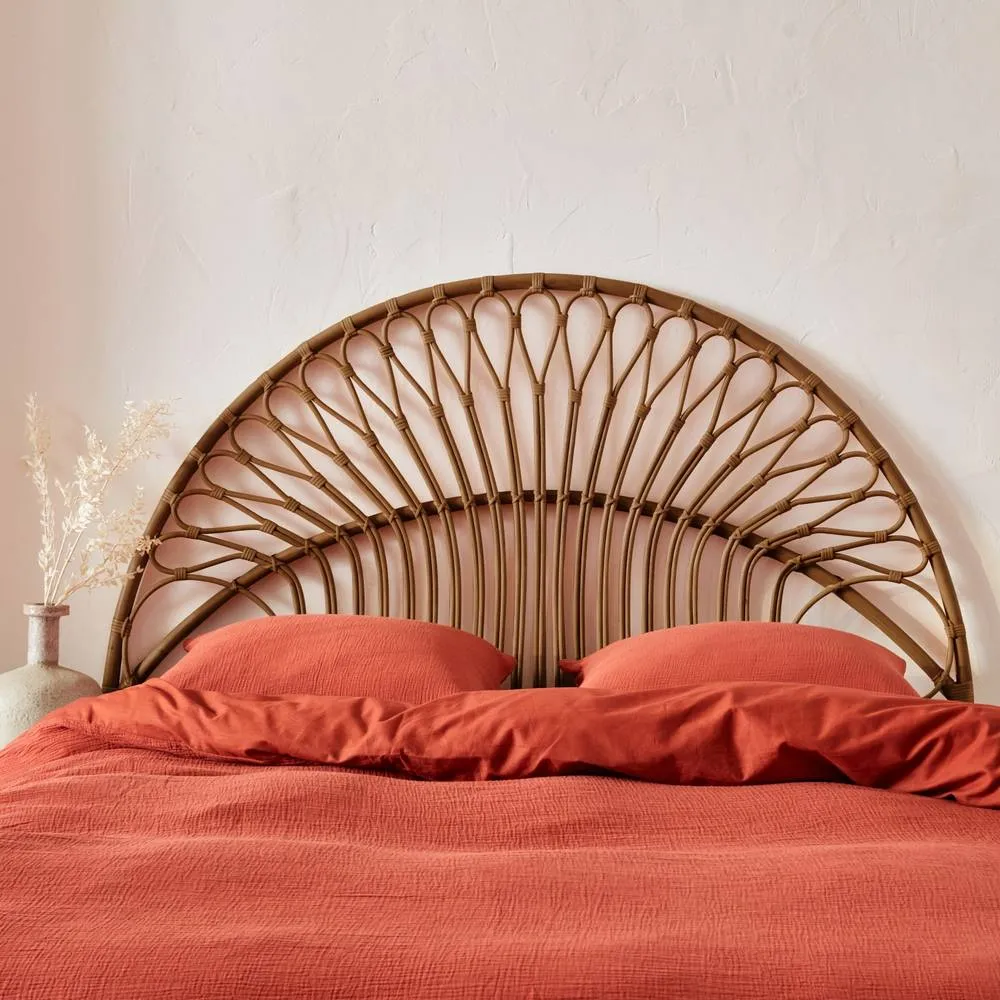sweeek Dark Rattan Headboard in Beige