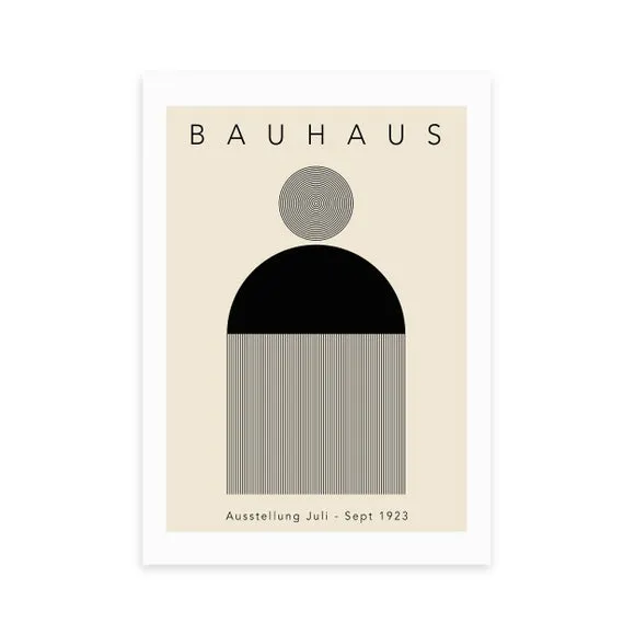 East End Prints Black Minimal Bauhaus Print by Luxe Poster Co 2