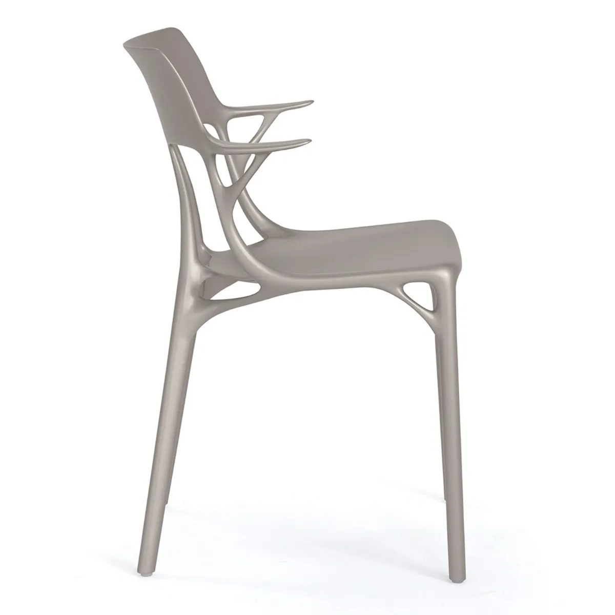 Kartell Ai Dining Chair, Silver Plastic | Barker & Stonehouse 6