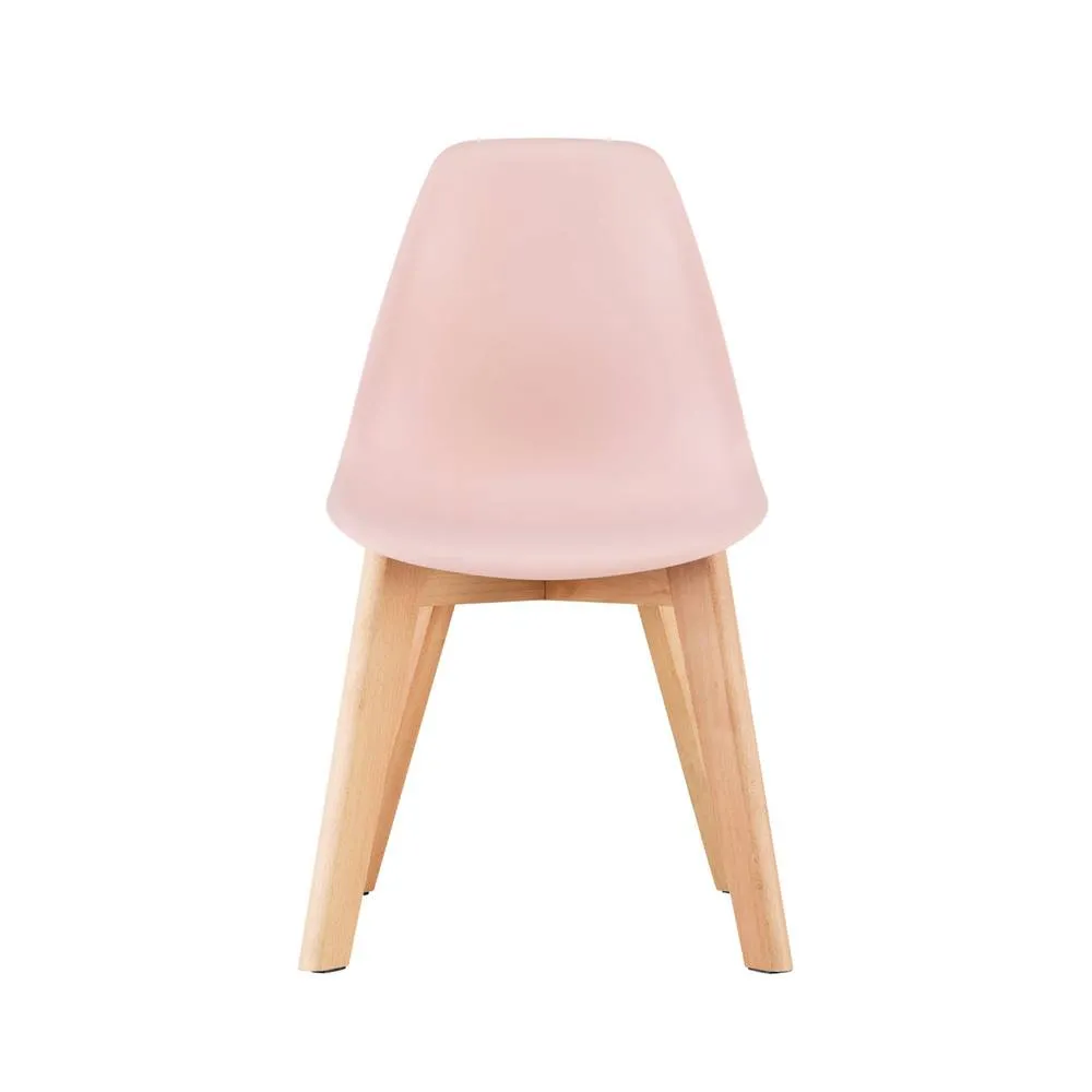 sweeek Set of 2 children's chairs Scandinavian style with beech wood in Pale Pink 3