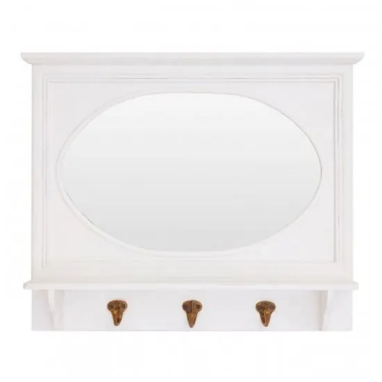 Whitely Wall Bedroom Mirror In Cool White Frame
