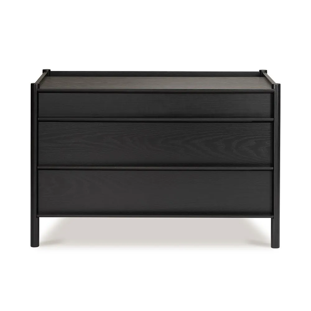 Case Pala 3 Drawers Chest Black Stain 2