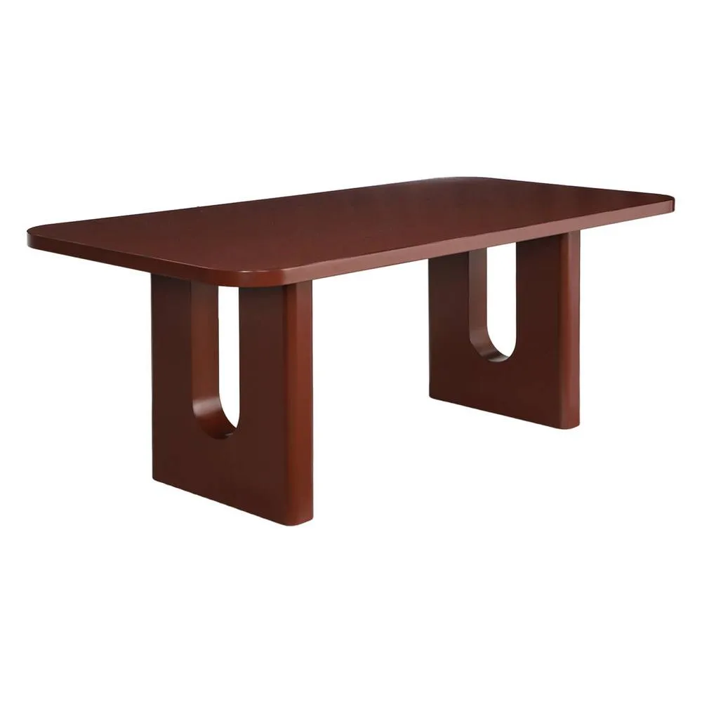 sweeek Matte finish dining table seats 8 in Burgundy 2