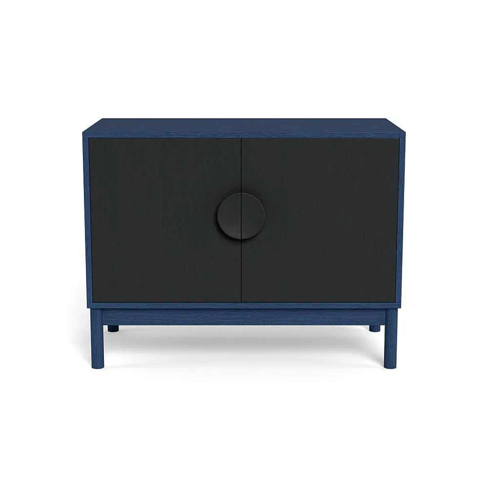 Heal's Tinta Small Sideboard Blue Stain Carcass Black Stain Doors 1