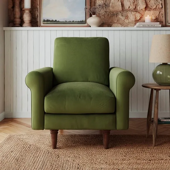 Maeve Velvet Compact Armchair