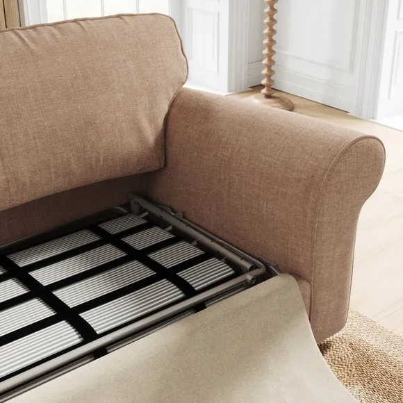 Flori Tonal Plush Chenille 2 Seater Sofa Bed 3