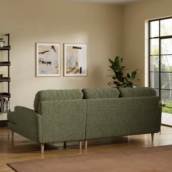 Sven Soft Texture Chenille Large Corner Chaise Sofa 2