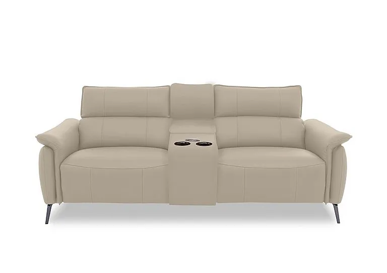 Jude Leather 3 Seater Power Recliner Sofa with Smart Console, Power Headrests, Power Lumbar and Heated Seats