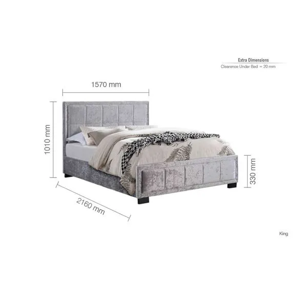 Hannover Crushed Velvet Bed Frame 5