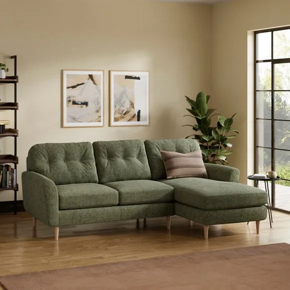 Sven Soft Texture Chenille Large Corner Chaise Sofa