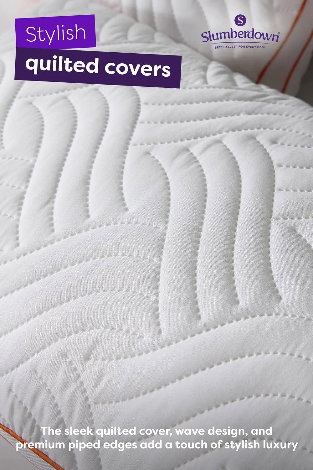 Slumberdown Memory Luxe Firm Support Pillow, 1 Pack in White 4