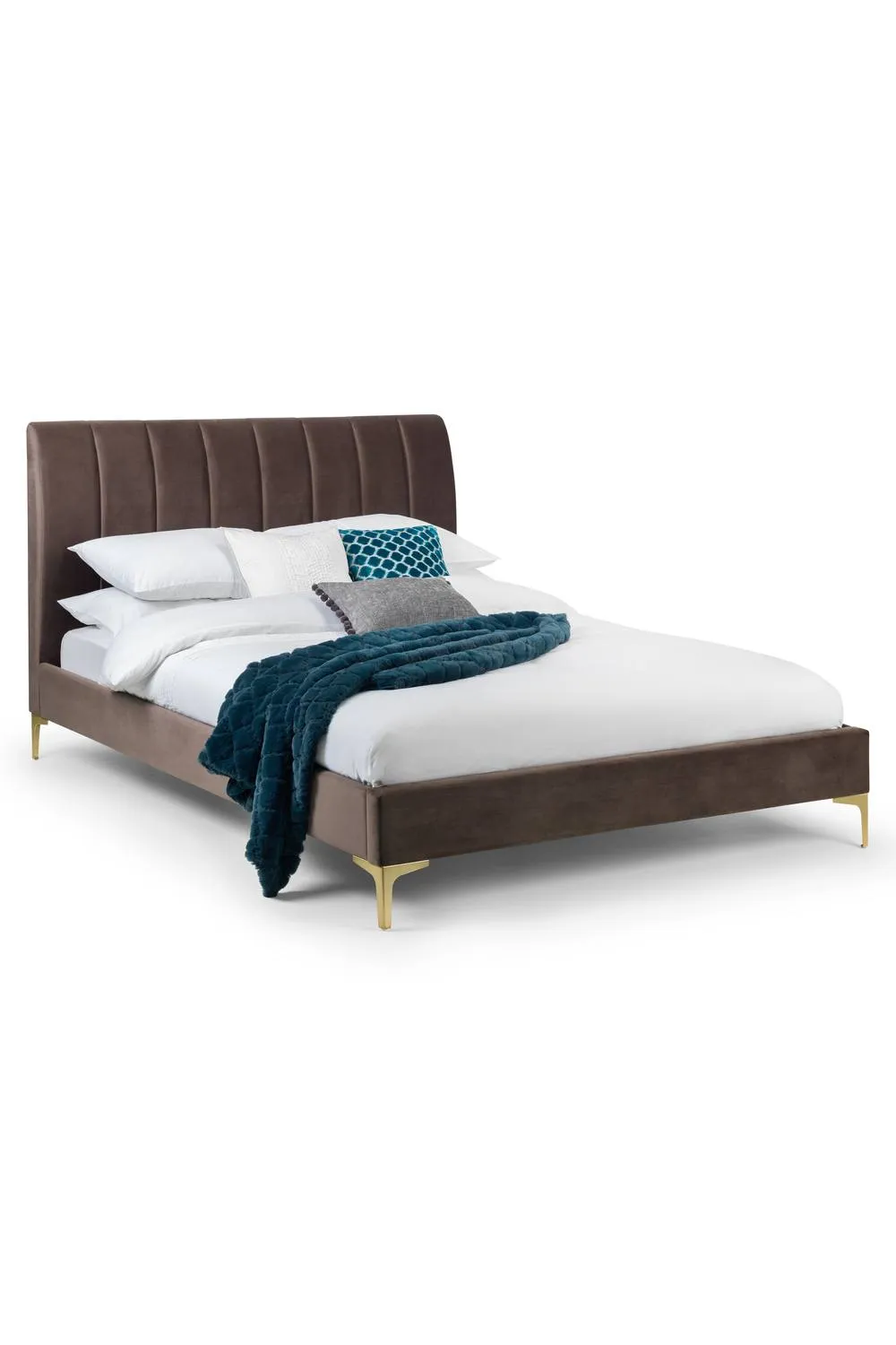 Julian Bowen Deco Upholstered Bed in Chocolate 2