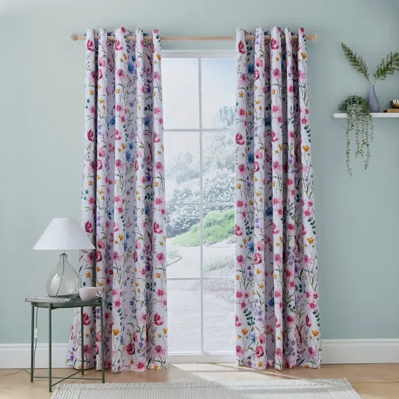Foxley Ditsy Blackout Eyelet Curtains 2