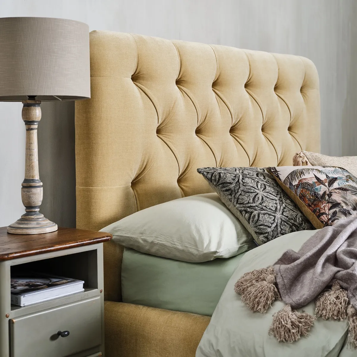 Grey/White Wash Wood Table Lamp | Barker & Stonehouse 2