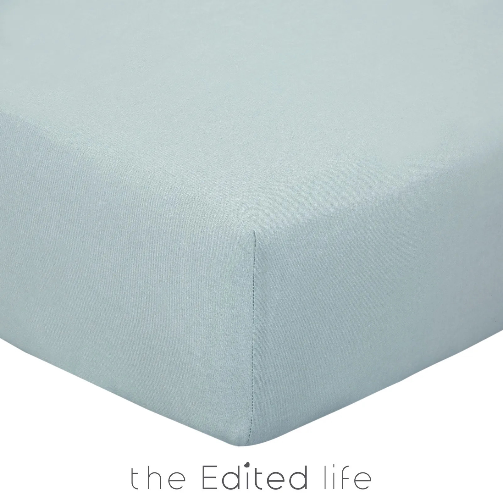 Pack of 2 100% Organic Cotton Fitted Sheets Organic Cotton Blue Sage
