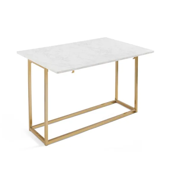 Kendall 2-4 Seater Console Dining Table, Marble Effect 6