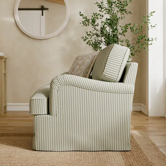 Beatrice II Rutland Stripe Fixed Loose Cover Snuggle Chair 3