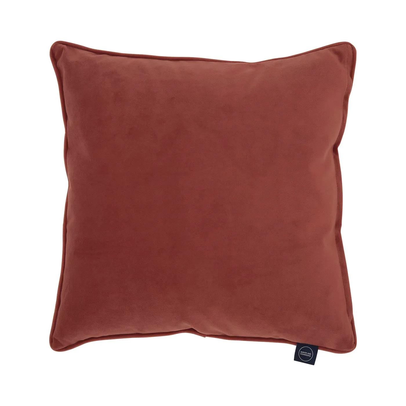 Plush Velvet Cushion, Dark Blush