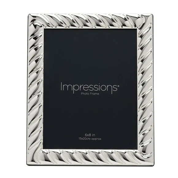Impressions Silver Plated Swirl Textured Photo Frame 2