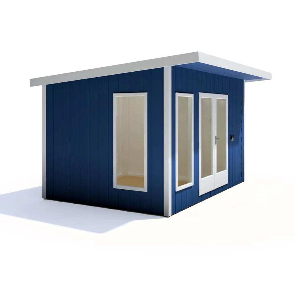 Shires Cali 12x8 ft Pent & Storage Garden Office - L334xW402xH246.1 cm in Light Brown 4