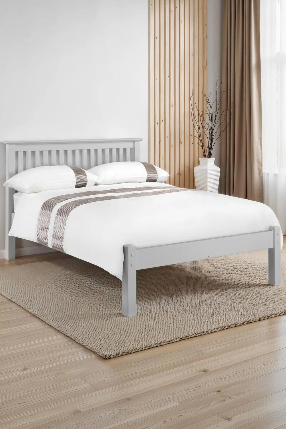 Julian Bowen Barcelona Low Footend Bed in Grey