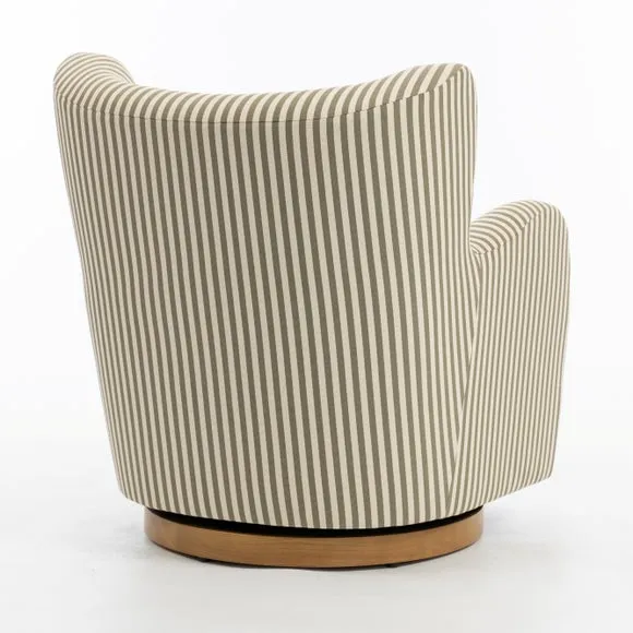 Theo Linford Stripe Swivel Armchair 4