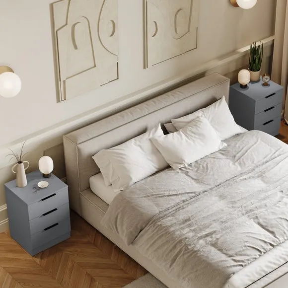 Hayes Set of 2 3 Drawer Bedside Tables 5