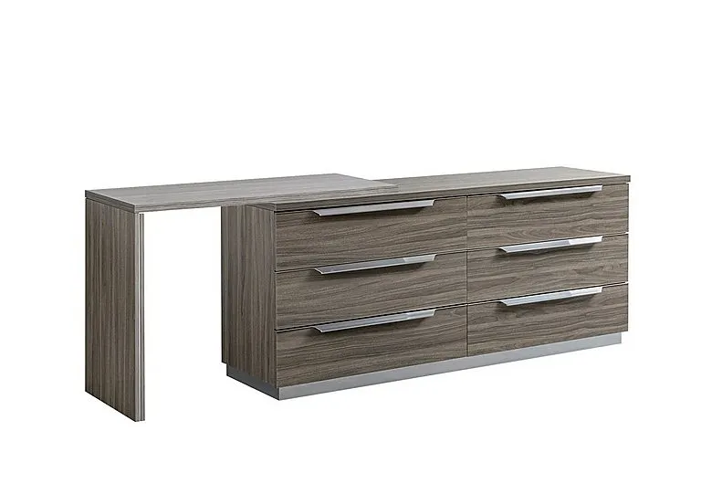 Venezia 6 Drawer Double Chest with Dresser Extension