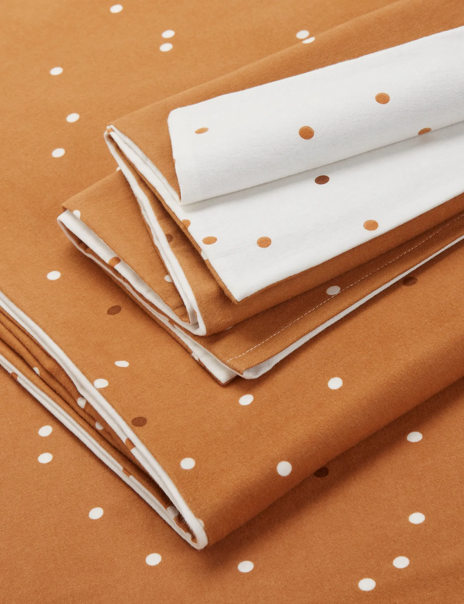 M&S Pure Cotton Spotty Brushed Bedding Set