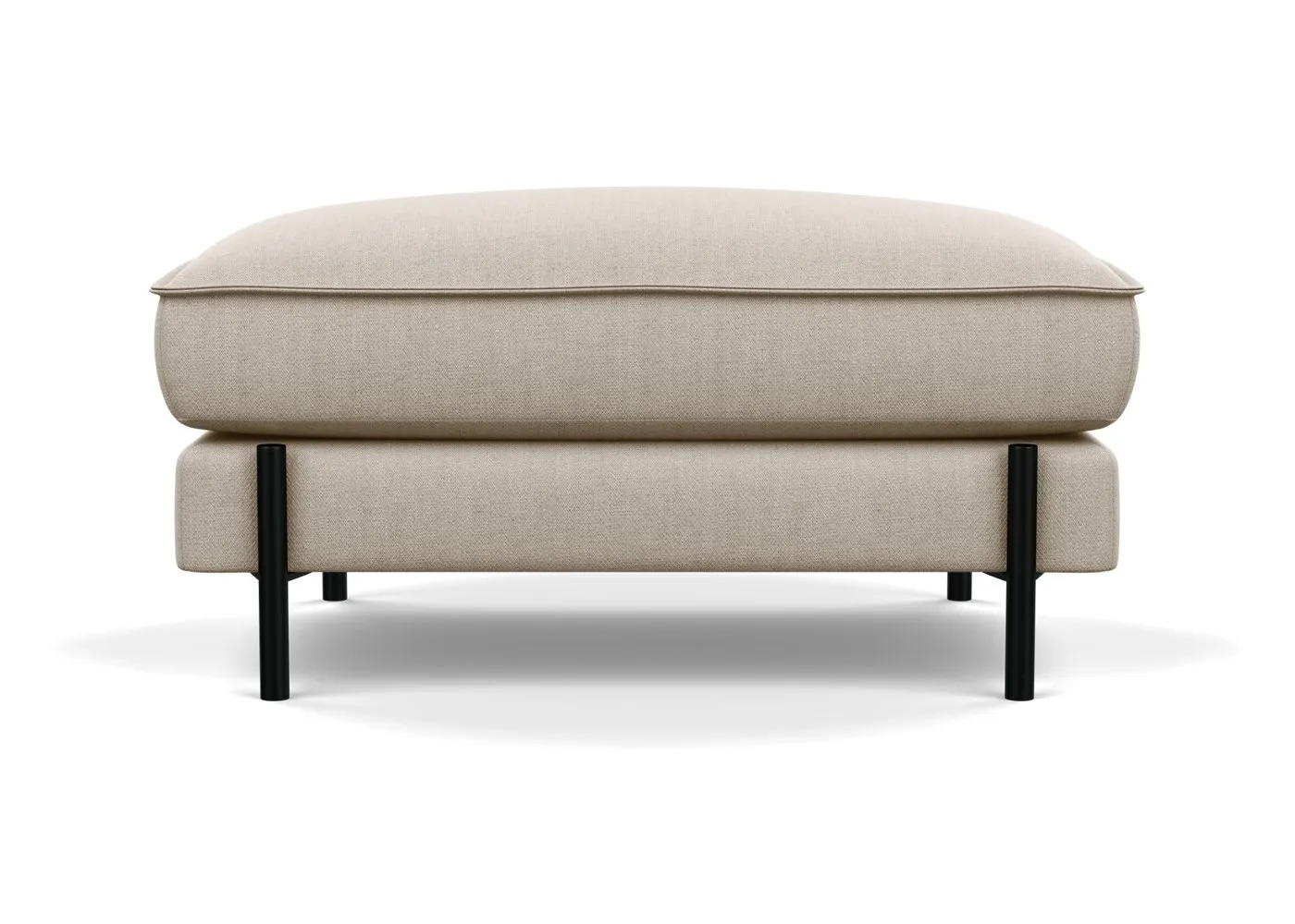 Heal's Tortona Footstool Brushed Cotton Cobalt