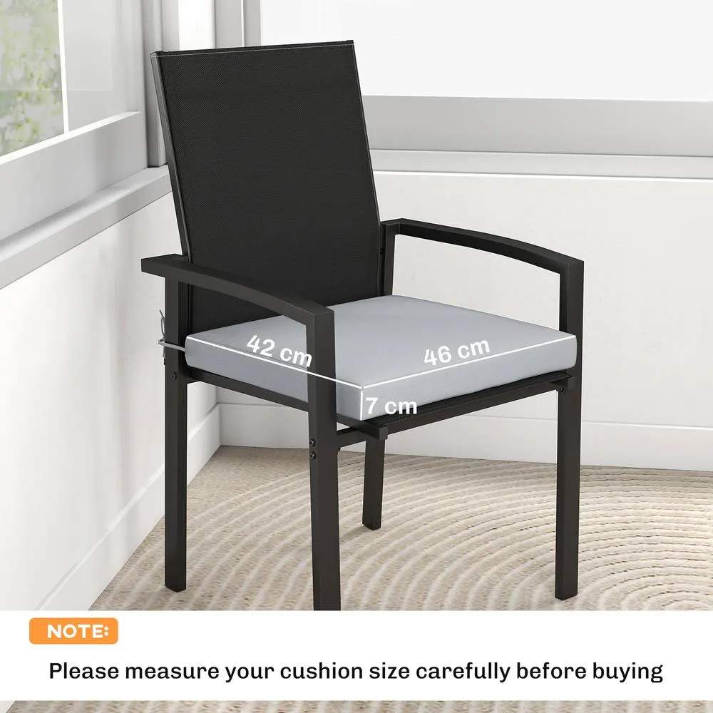 OUTSUNNY Seat Cushions with Machine Washable Cover in Light Grey 3