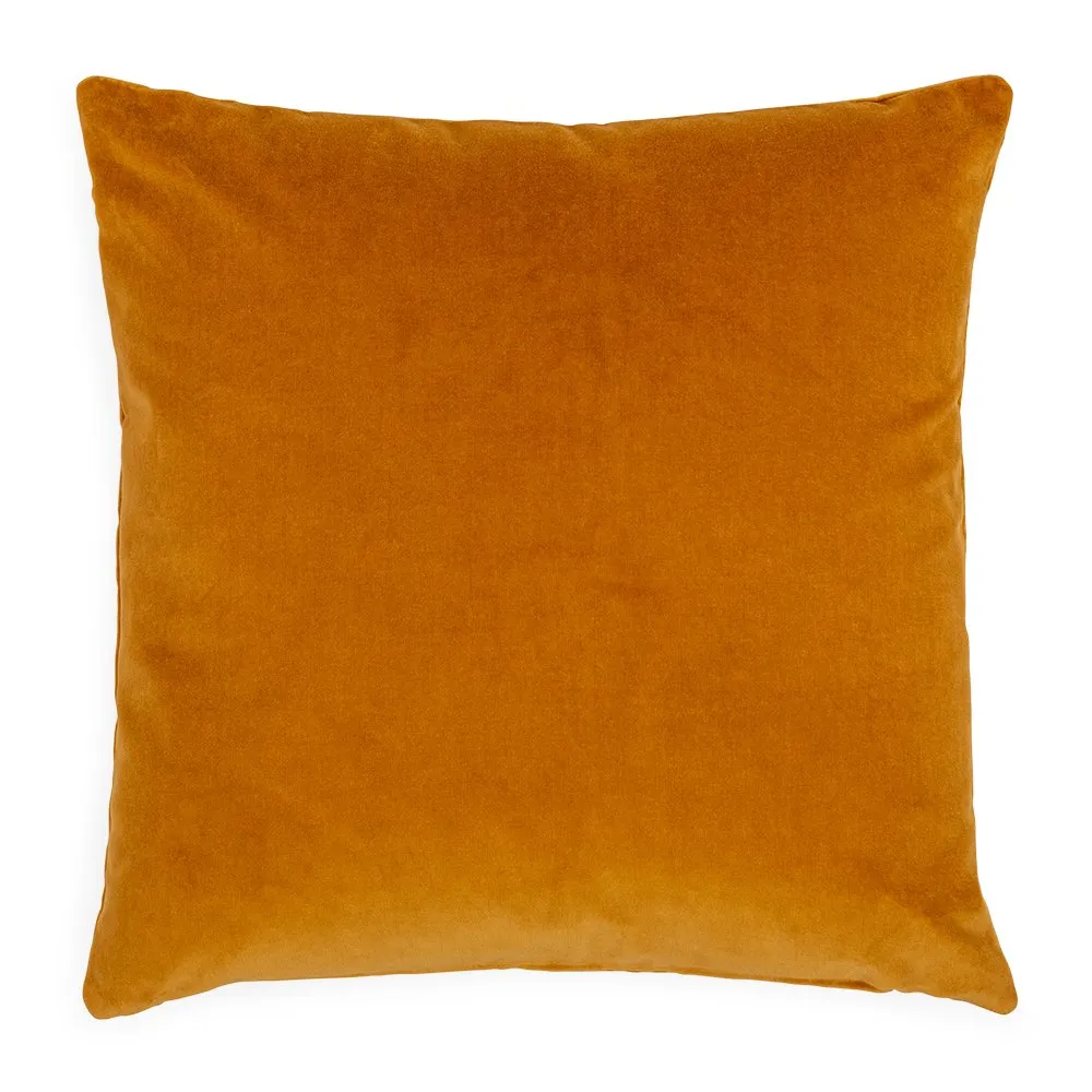 Heal's Velvet Cushion Ochre 60 x 60cm