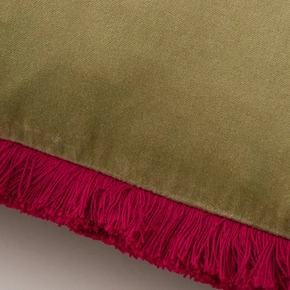 Clara Contrast Fringe Square Cushion Cover 5