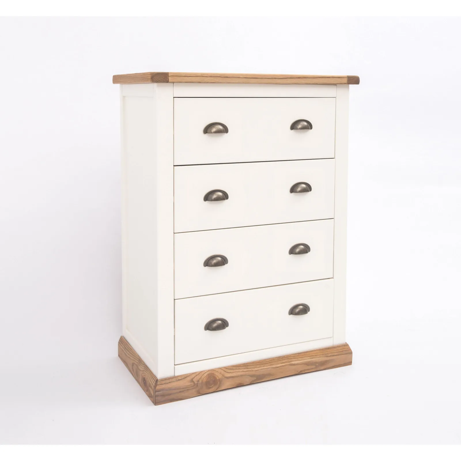 Cabinet Bits Tropea 4 Drawer Chest of Drawers Brass Cup Handle in Off-White 2