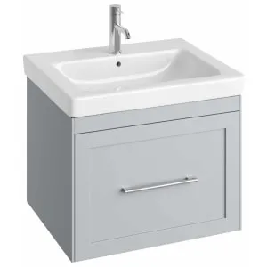 Concept Stone Grey Shaker Wall Hung Vanity Unit & Basin - 600mm