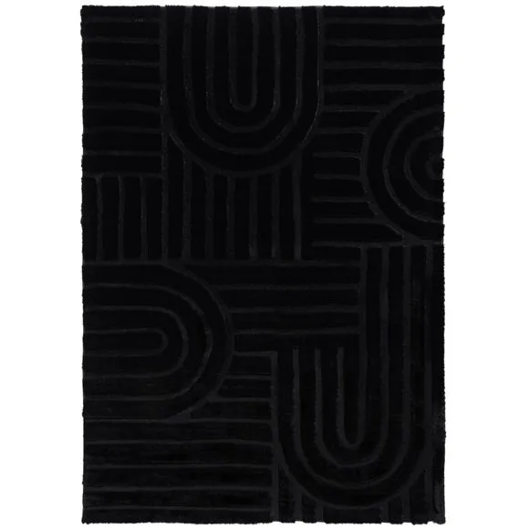Supersoft Lush Geometric Faux Fur Arch Rug 5